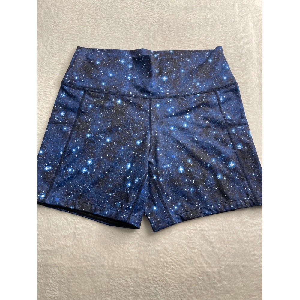 Constantly Varied Gear CVG Galaxy Star Print Athletic Shorts Women Large Pocket